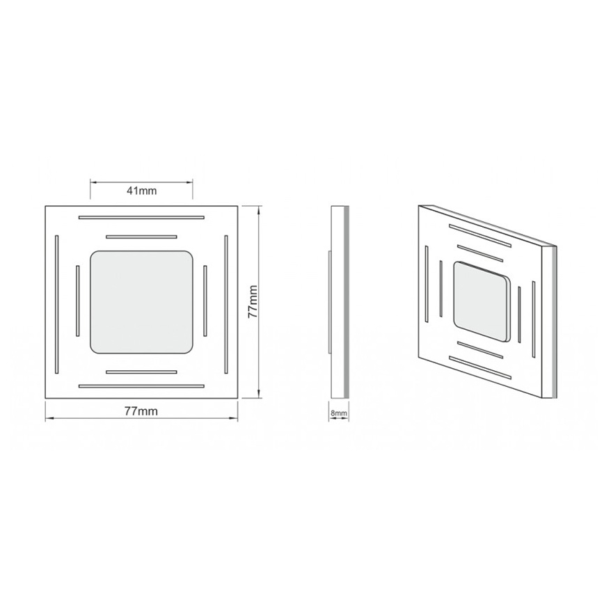 LDST SP-01-SC-BC8 - Φωτισμός σκάλας SPACE 8xLED/1,2W/230V