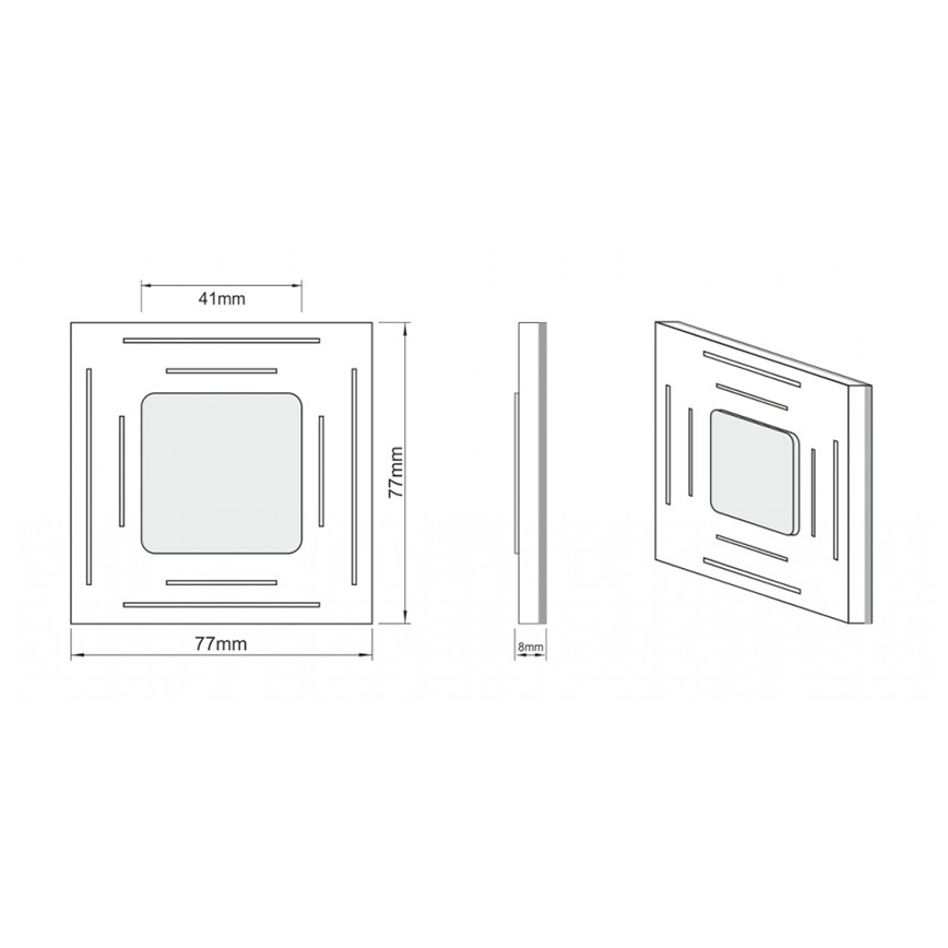 LDST SP-01-SS-BC8 - Φωτισμός σκάλας SPACE 8xLED/1,2W/230V