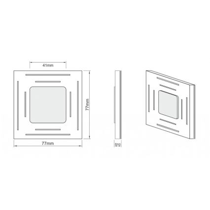 LDST SP-01-SS-BC8 - Φωτισμός σκάλας SPACE 8xLED/1,2W/230V