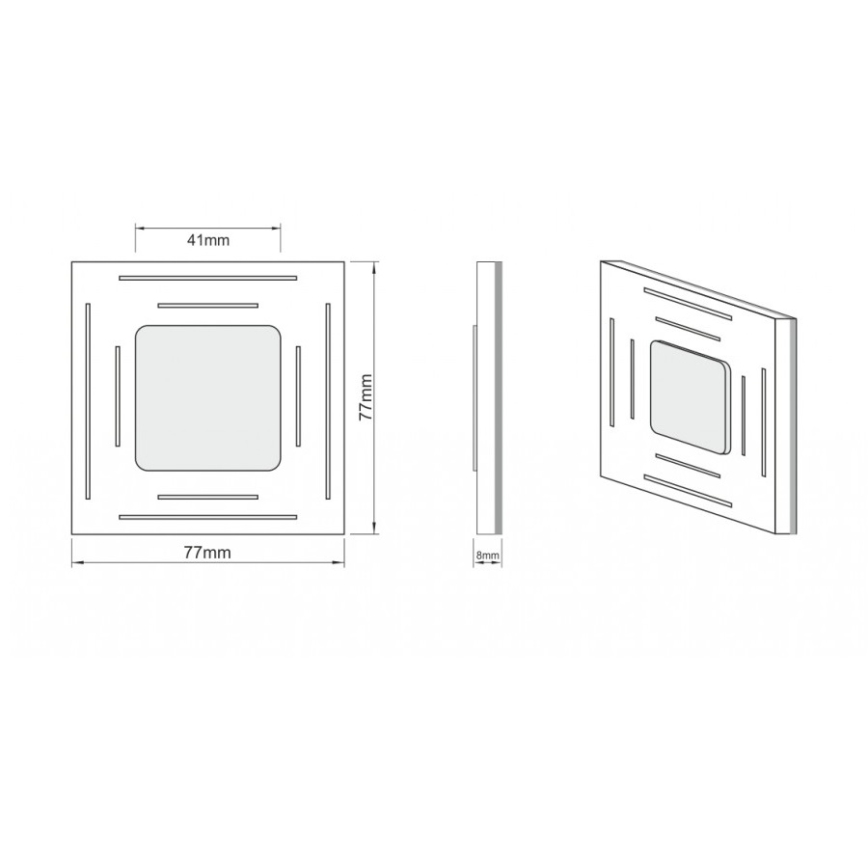 LDST SP-01-SS-BZ8 - Φως σκάλας LED SPACE 8xLED/1,2W/230V χρώμιο ματ 6500K