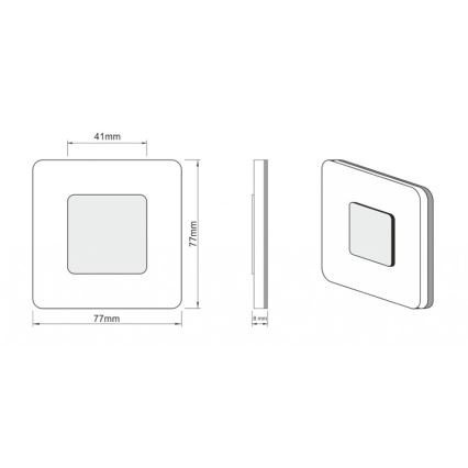 LDST SW-01-CB-BC8 - Φωτισμός σκάλας SWIFT 8xLED/1,2W/230V