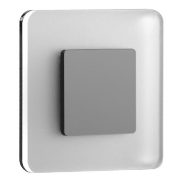 LDST SW-01-CB-BZ8 - LED φωτιστικό σκάλας SWIFT 8xLED/1,2W/230V γυαλιστερό μαύρο 6500K