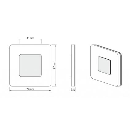 LDST SW-01-SC-BC8 - Φωτισμός σκάλας SWIFT 8xLED/1,2W/230V