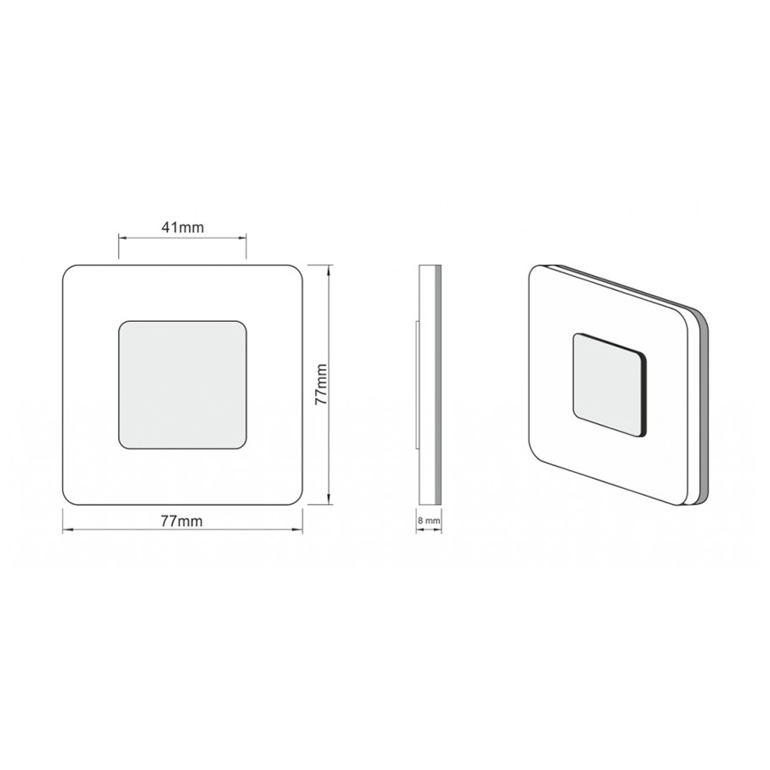 LDST SW-01-SC-BC8 - Φωτισμός σκάλας SWIFT 8xLED/1,2W/230V