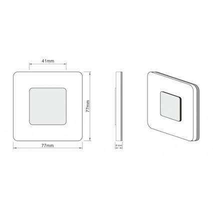 LDST SW-01-SS-BC8 - Φωτισμός σκάλας SWIFT 8xLED/1,2W/230V