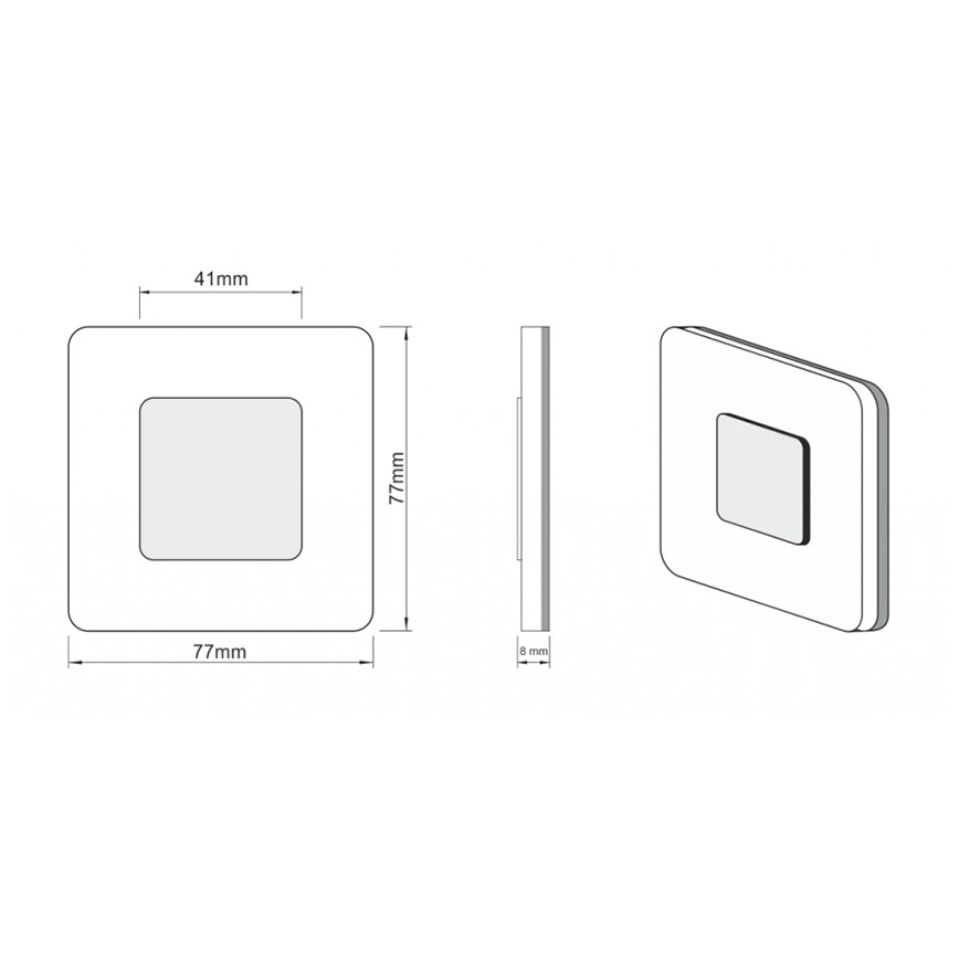 LDST SW-01-SS-BC8 - Φωτισμός σκάλας SWIFT 8xLED/1,2W/230V
