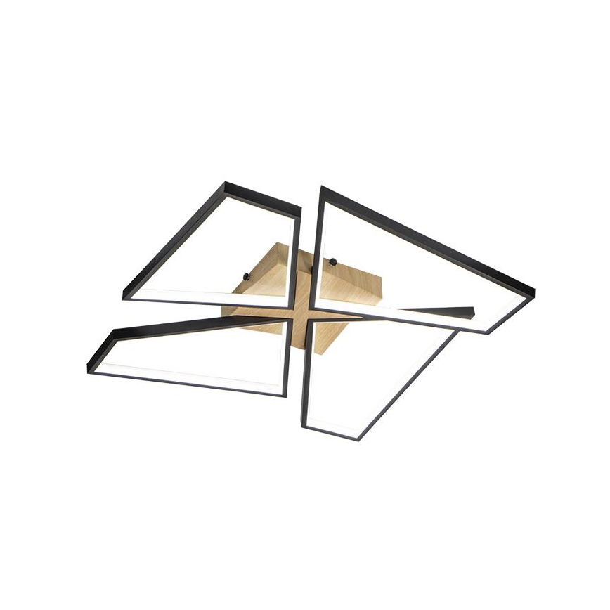 LED Ρυθμιζόμενο Φωτιστικό Οροφής LED/115W/230V 3000-6500K Καφέ/Μαύρο με Τηλεχειριστήριο