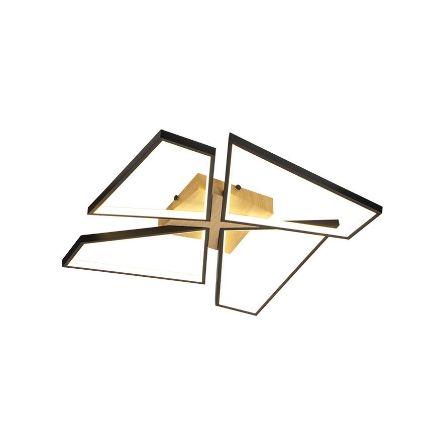 LED Ρυθμιζόμενο Φωτιστικό Οροφής LED/115W/230V 3000-6500K Καφέ/Μαύρο με Τηλεχειριστήριο