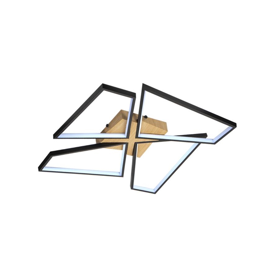 LED Ρυθμιζόμενο Φωτιστικό Οροφής LED/115W/230V 3000-6500K Καφέ/Μαύρο με Τηλεχειριστήριο