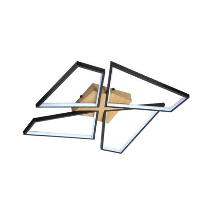 LED Ρυθμιζόμενο Φωτιστικό Οροφής LED/115W/230V 3000-6500K Καφέ/Μαύρο με Τηλεχειριστήριο