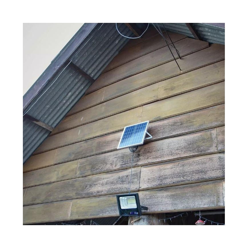 LED Ρυθμιζόμενος Ηλιακός Προβολέας LED/12W/3,2V 6000K IP65 5000 mAh + τηλεχειριστήριο