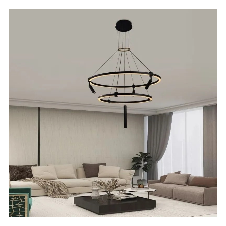 Ρυθμιζόμενο φωτιστικό οροφής LED με καλώδιο LED/140W/230V 3000-6500K + τηλεχειριστήριο