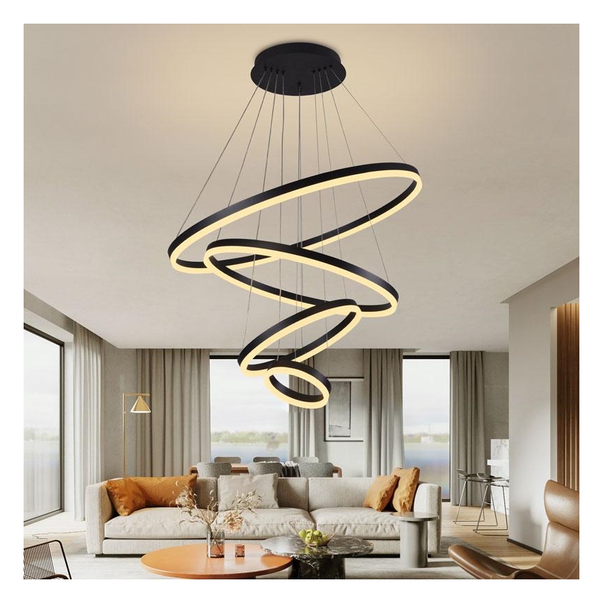 Ρυθμιζόμενο LED φωτιστικό οροφής με καλώδιο LED/165W/230V 3000-6500K διάμ. 80 εκ. + τηλεχειριστήριο