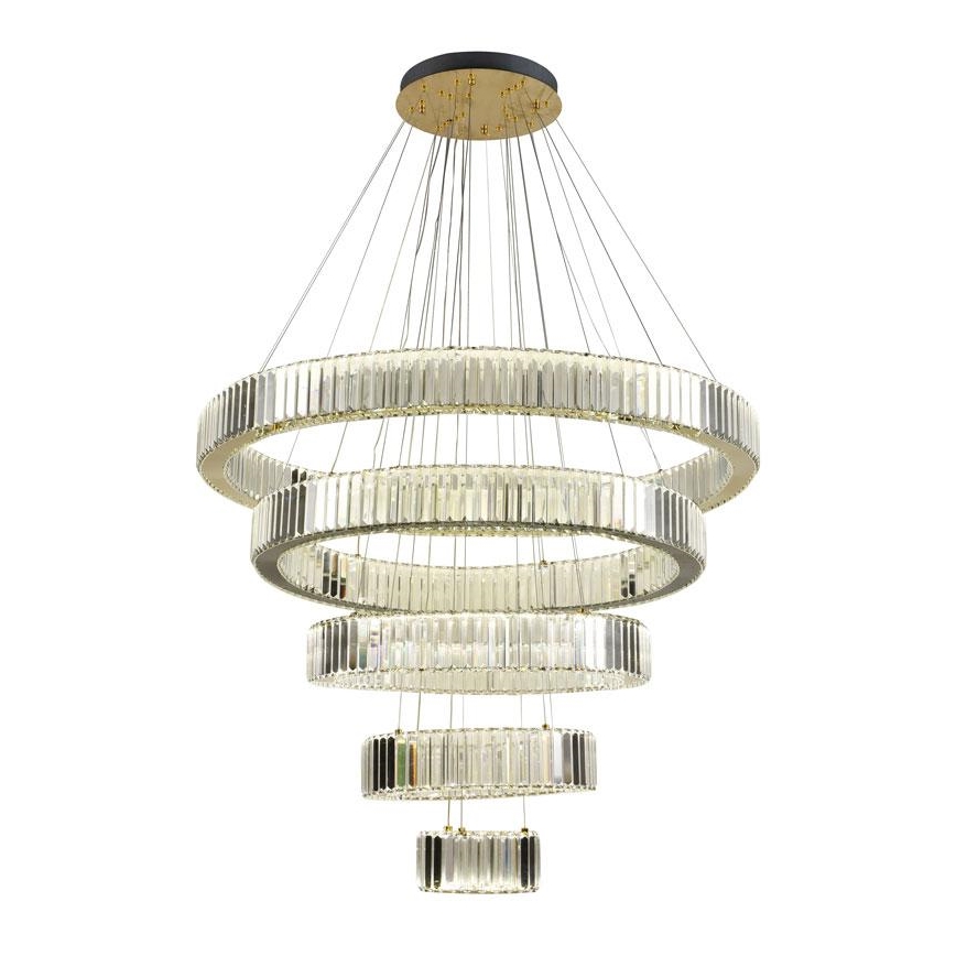 LED Ρυθμιζόμενο Κρυστάλλινο Φωτιστικό Οροφής με Καλώδιο LED/195W/230V 3000-6500K + τηλεχειριστήριο