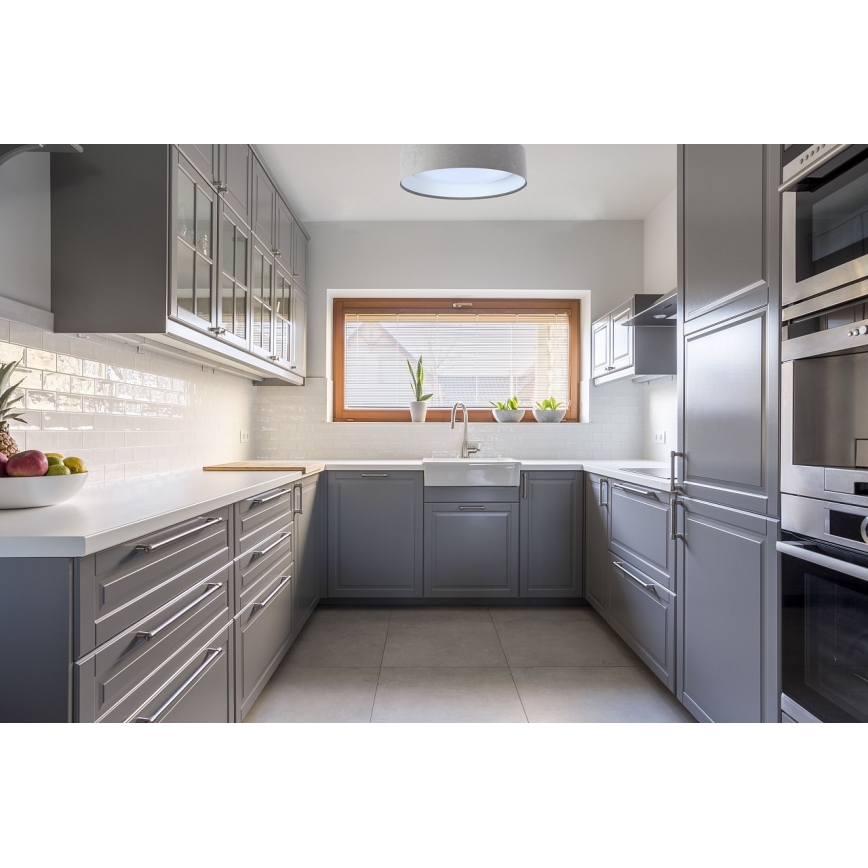 LED Ρυθμιζόμενο Φωτιστικό Οροφής SMART GALAXY LED/24W/230V Ø 44 εκ. γκρι/λευκό 3000-6500K + τηλεχειριστήριο