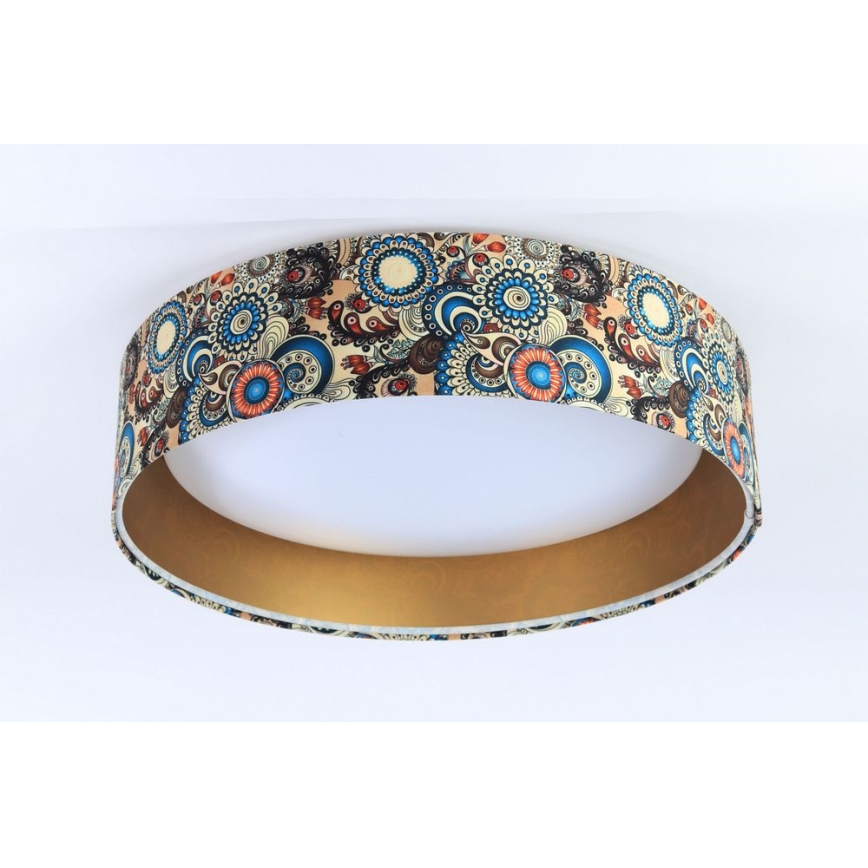 LED Ρυθμιζόμενο Φωτιστικό Οροφής SMART GALAXY LED/36W/230V διάμ. 55 εκ. 2700-6500K Wi-Fi Tuya Πολύχρωμο/χρυσό + τηλεχειριστήριο