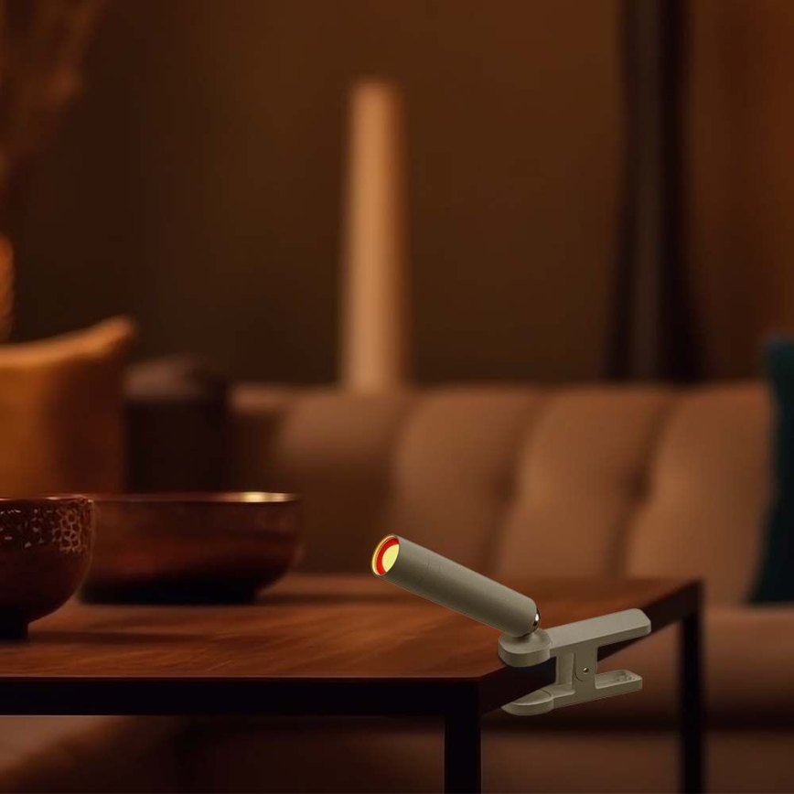 LED Ρυθμιζόμενο μαγνητικό επαναφορτιζόμενο επιτραπέζιο φωτιστικό 3 σε 1 LED/3W/5V 4000K 1500 mAh λευκό