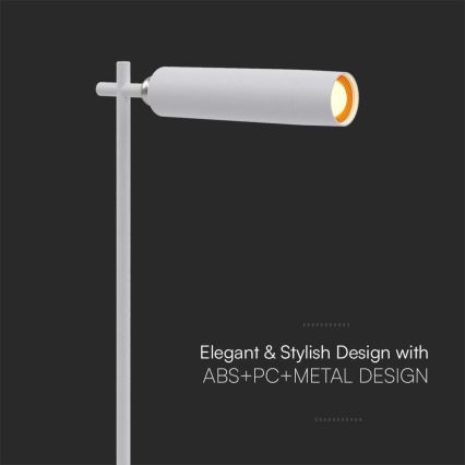 LED Ρυθμιζόμενο μαγνητικό επαναφορτιζόμενο επιτραπέζιο φωτιστικό 3 σε 1 LED/3W/5V 4000K 1500 mAh λευκό