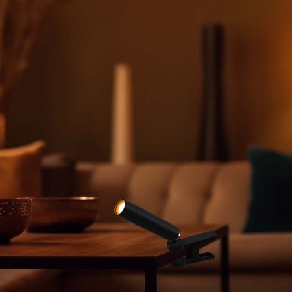 LED Ρυθμιζόμενος μαγνητικός επαναφορτιζόμενος επιτραπέζιος φωτισμός 3 σε 1 LED/3W/5V 4000K 1500 mAh μαύρο