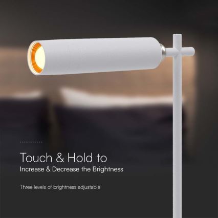 LED Ρυθμιζόμενο μαγνητικό επαναφορτιζόμενο επιτραπέζιο φωτιστικό 3 σε 1 LED/3W/5V 4000K 1500 mAh λευκό