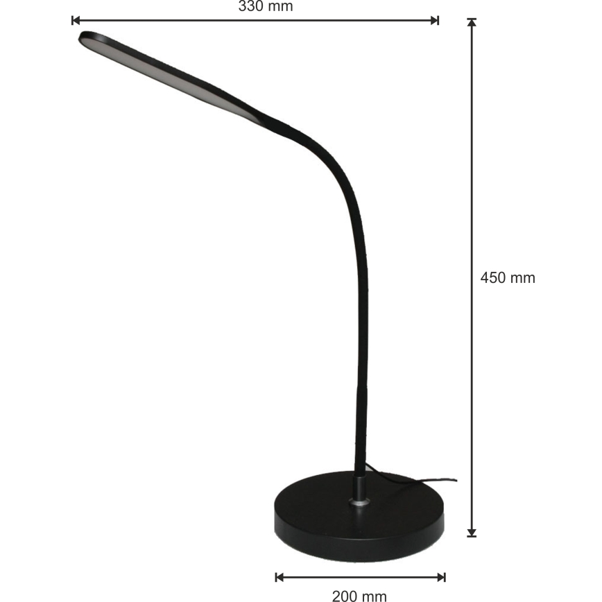 LED Ρυθμιζόμενο Φωτιστικό 3σε1 LED/10W/230V 3000/4000/6000K CRI 90 μαύρο