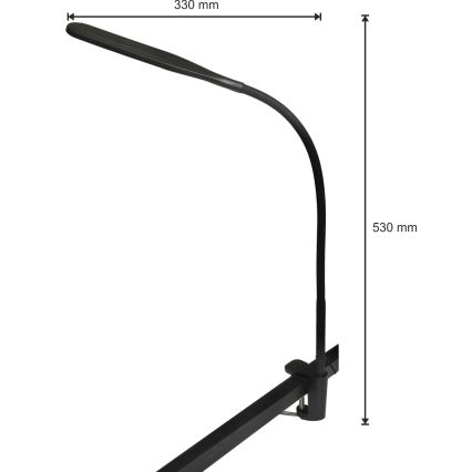 LED Ρυθμιζόμενο Φωτιστικό 3σε1 LED/10W/230V 3000/4000/6000K CRI 90 μαύρο
