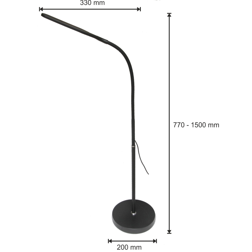 LED Ρυθμιζόμενο Φωτιστικό 3σε1 LED/10W/230V 3000/4000/6000K CRI 90 μαύρο