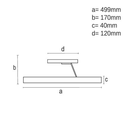 LED Ρυθμιζόμενο φωτιστικό οροφής LED/40W/230V 3000-6500K ματ χρώμιο + τηλεχειριστήριο