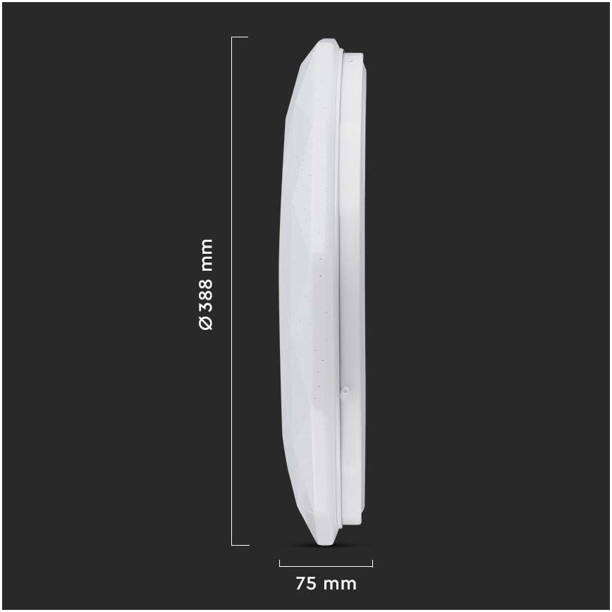 LED Ρυθμιζόμενο Φωτιστικό Οροφής LED/40W/230V 3000K/4000K/6500K διάμ. 38,8 εκ. + τηλεχειριστήριο