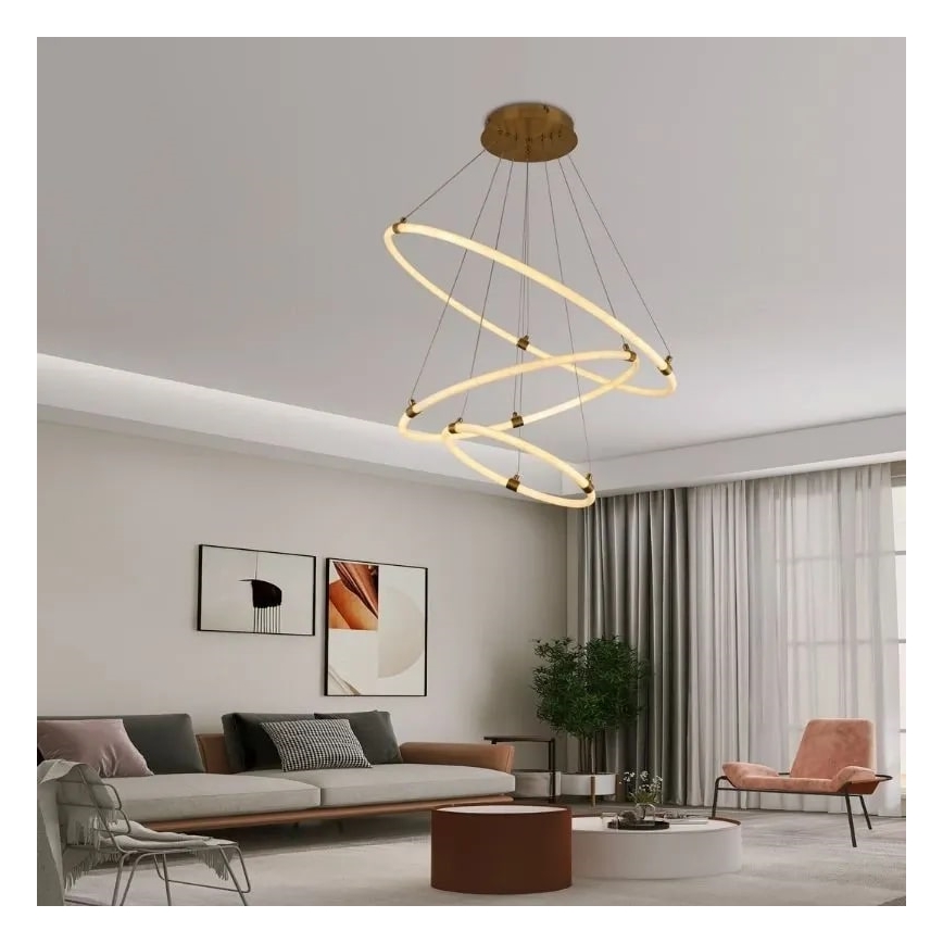 Ρυθμιζόμενο LED φωτιστικό οροφής με καλώδιο LED/45W/230V 3000-6500K διάμ. 80 εκ. + τηλεχειριστήριο