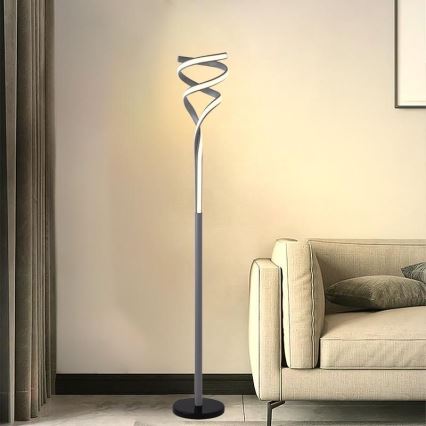 LED Ρυθμιζόμενο επιδαπέδιο φωτιστικό LED/50W/230V 3000-6500K γκρι + τηλεχειριστήριο