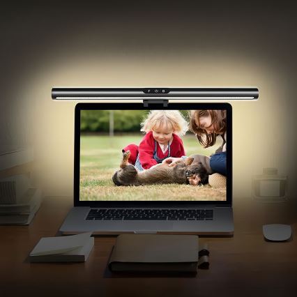 LED Ρυθμιζόμενος Αφής Φωτισμός Οθόνης LED/5W/5V 3000/4000/5000/6000K 42 εκ. Μαύρο