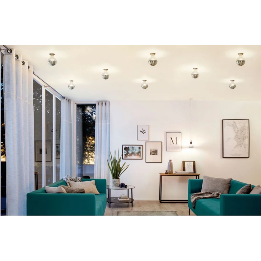 LED Ρυθμιζόμενη Λάμπα με Καθρεπτισμένο Κύλινδρο GLOBE E27/6,5W/230V - Paulmann 28673