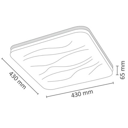 LED Ρυθμιζόμενο φωτιστικό οροφής DESERT LED/72W/230V + τηλεχειριστήριο