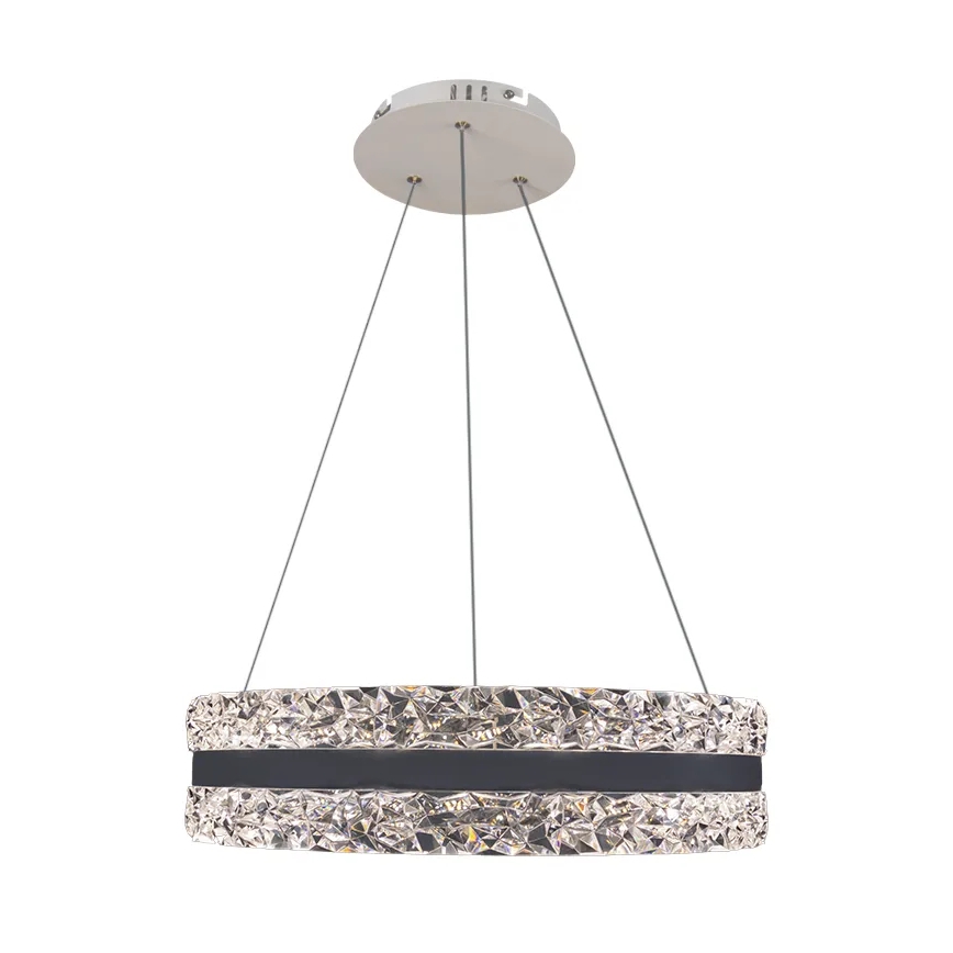 LED Ρυθμιζόμενο κρυστάλλινο φωτιστικό οροφής με καλώδιο LED/80W/230V 3000-6500K λευκό + τηλεχειριστήριο