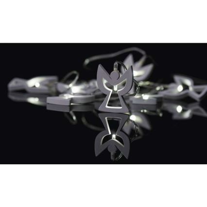 LED αλυσίδα CHAIN 10xLED/2xAA 1,85 m θερμό λευκό