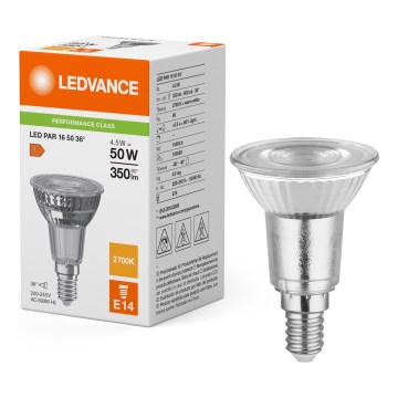 LED ανακλαστικός λαμπτήρας PAR16 E14/4,5W/230V 2700K 36° - Ledvance