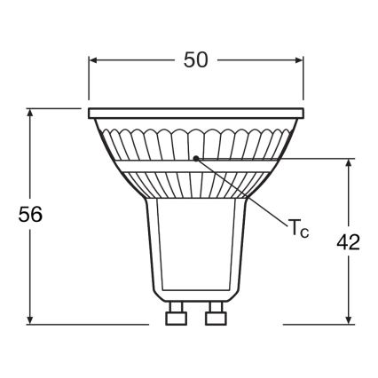 LED ανακλαστικός λαμπτήρας PAR16 GU10/4,3W/230V 4000K 120° - Ledvance