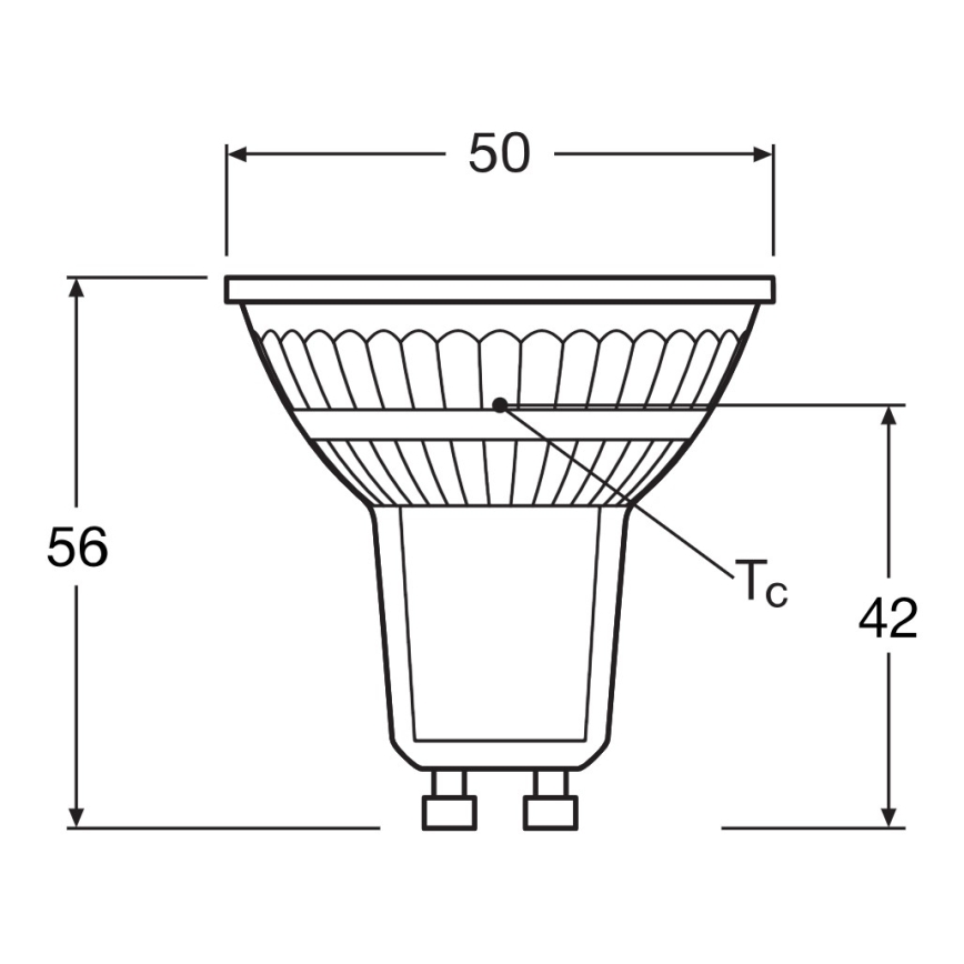 LED ανακλαστικός λαμπτήρας PAR16 GU10/4,3W/230V 4000K 120° - Ledvance