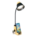 LED+CCT Ρυθμιζόμενο επιτραπέζιο φωτιστικό με ασύρματη φόρτιση QI IDEAL LED/8W/230V 2700/4000/5000K μπεζ