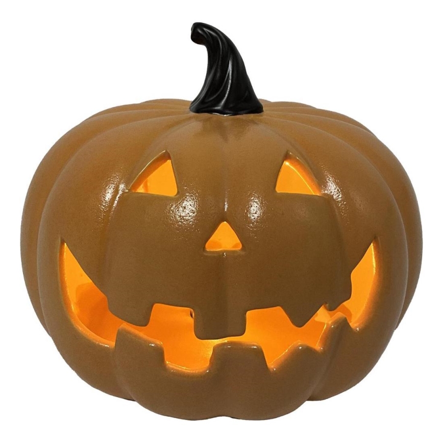 LED Ceramic pumpkin HALLOWEEN LED/3xLR44/θερμό λευκό