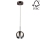 LED Chandelier on a string BALL WOOD 1xGU10/5W/230V matte beech - Πιστοποίηση FSC