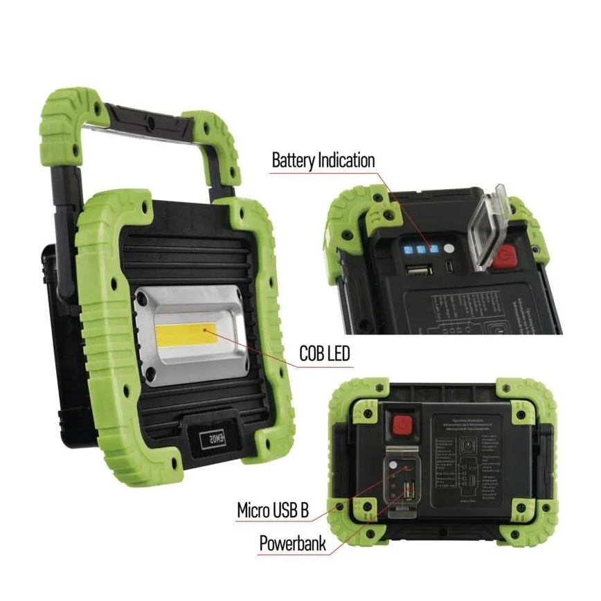 LED COB Επαναφορτιζόμενο προβολέας LED/3,7V 3000 mAh IP44