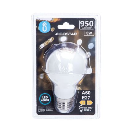 LED λάμπα A60 E27/8W/230V 330° 6500K - Aigostar