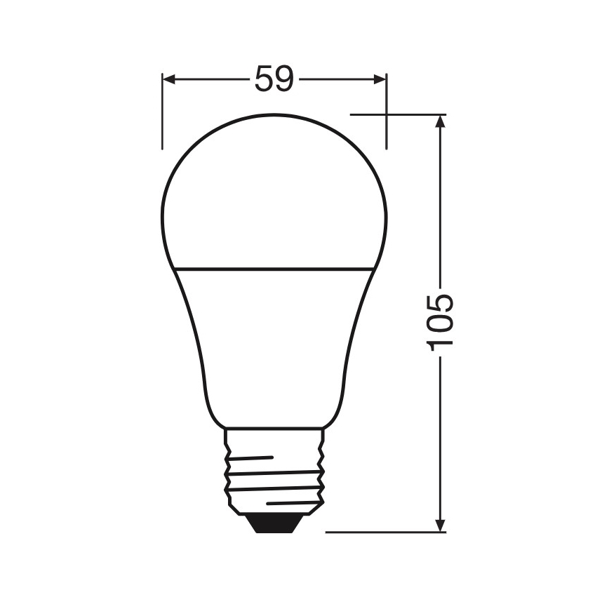 LED λάμπα A60 E27/8W/230V 6500K - Osram