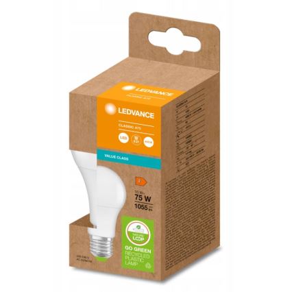 LED Λάμπα από ανακυκλωμένο πλαστικό E27/10W/230V 4000K - Ledvance