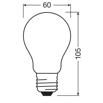 LED Λάμπα CLASSIC FILAMENT A60 E27/7,2W/230V 2700K - Ledvance