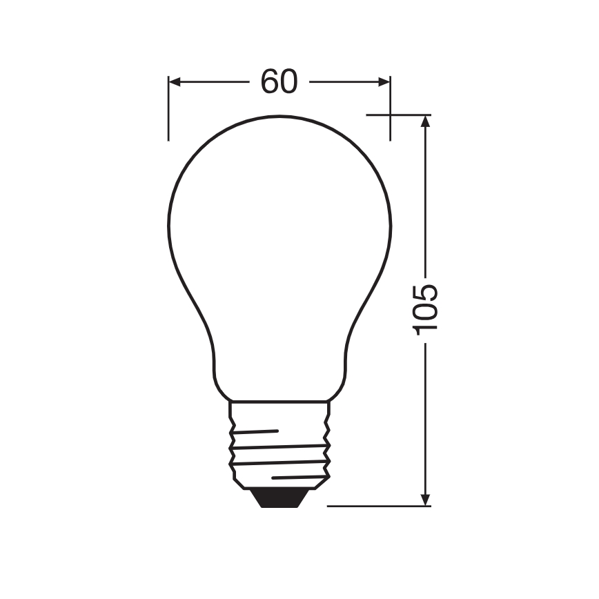 LED Λάμπα CLASSIC FILAMENT A60 E27/7,2W/230V 2700K - Ledvance
