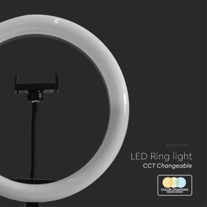 LED Λάμπα dimming with tripod και holder για vlogging LED/10W/5V 3200-5500K