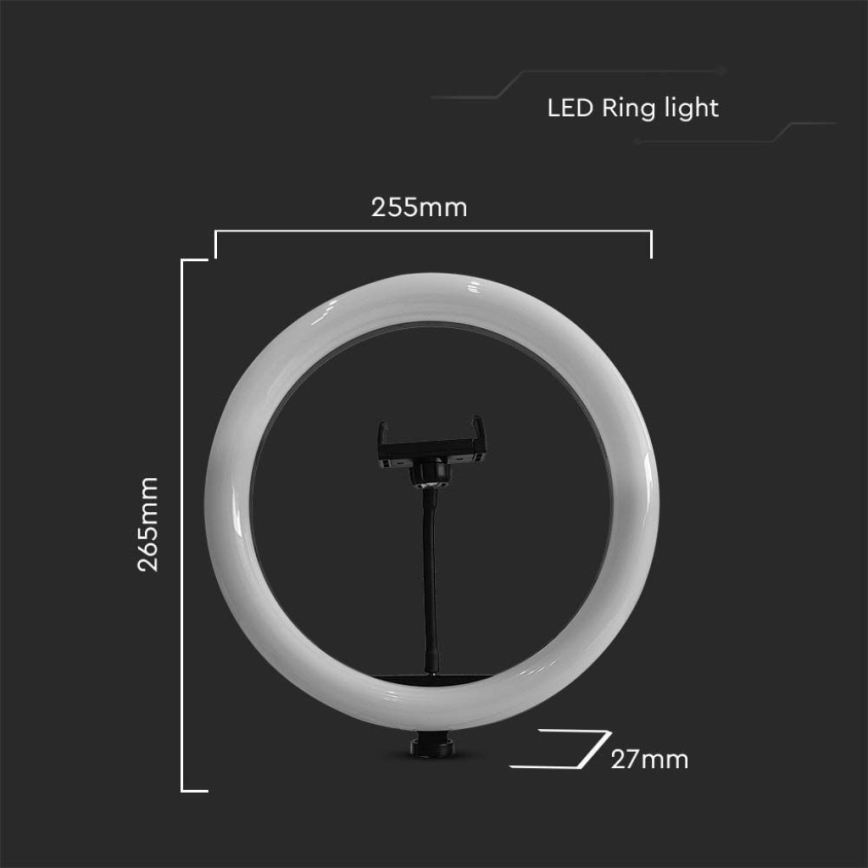 LED Λάμπα dimming with tripod και holder για vlogging LED/10W/5V 3200-5500K